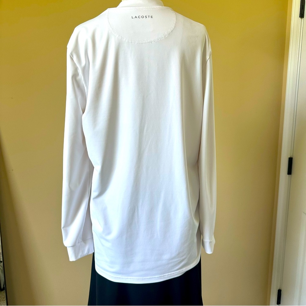 Lacoste Quarter Zip White Pullover Size XXL - Picture 5 of 7